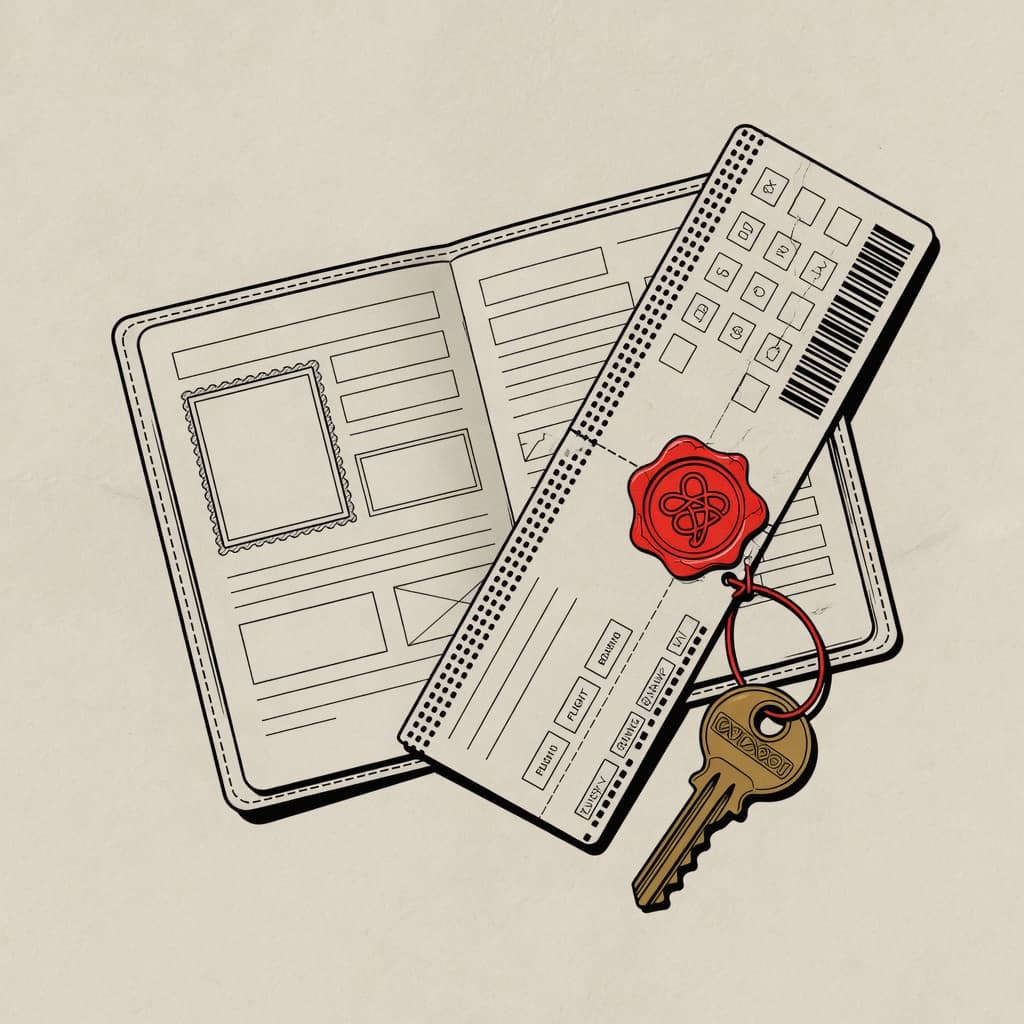 Illustration zu Reiseunterlagen