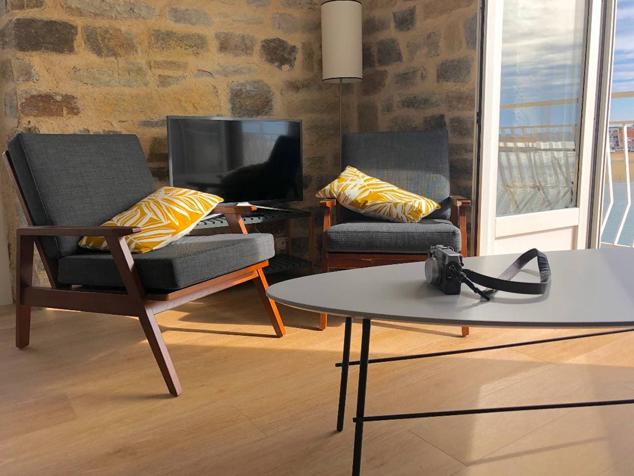 Foto 6 von 32: Gemütliche 2-Zimmer-Wohnung am Meer mit 3 Balkonen und WIFI in Larmor-Plage