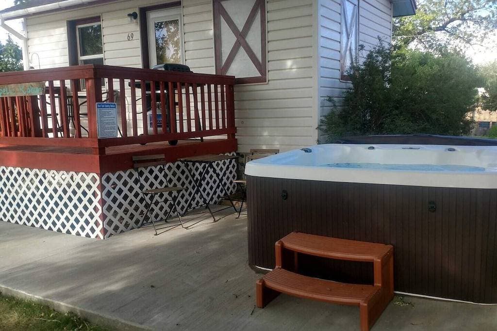 Foto 8 von 29: Whirlpool, Studio Kabine mit Kochnische, Terrasse und Grill