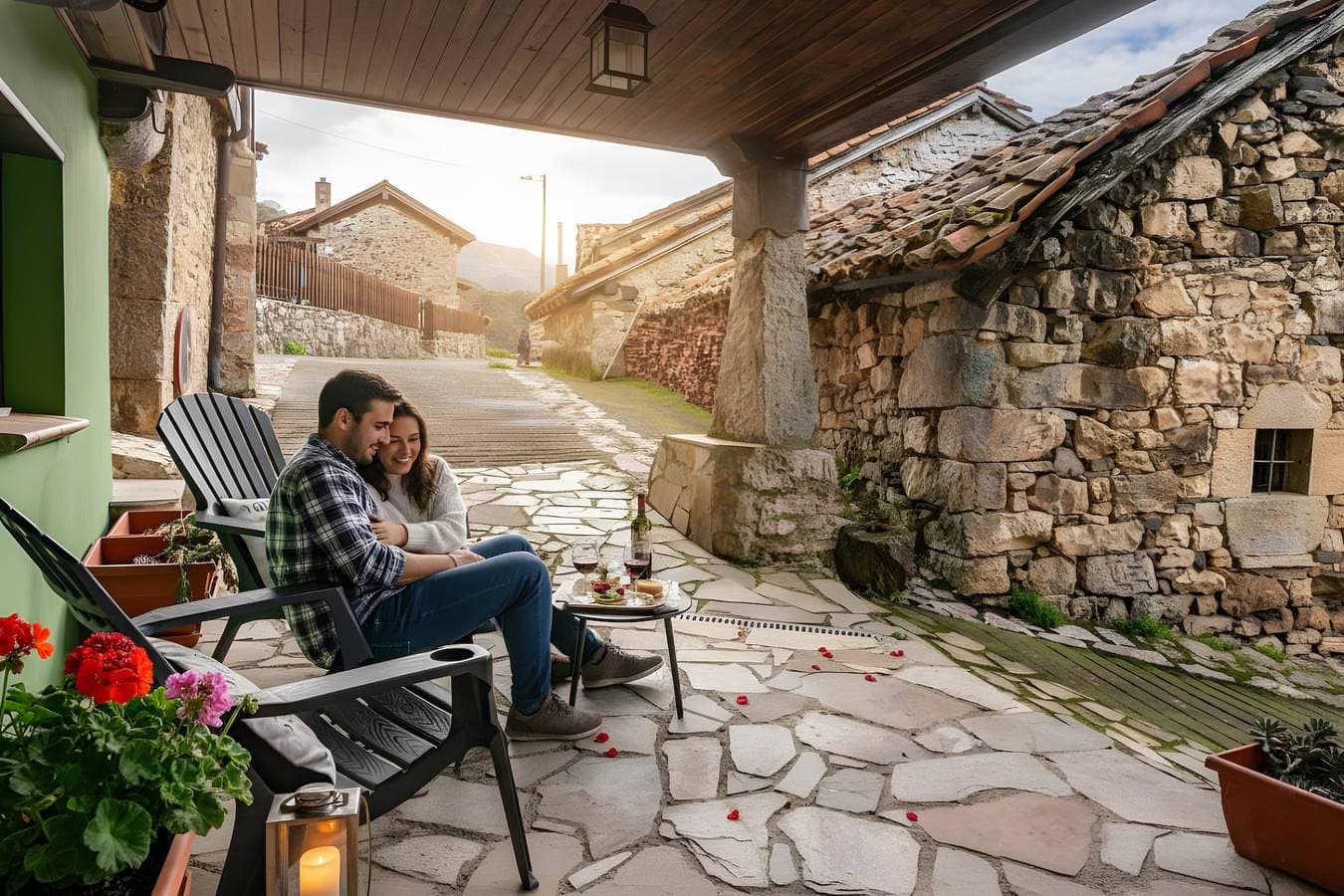 Foto 4 von 42: Ferienhaus 'La Congosta Mágica Aldea De Montaña' mit Bergblick, Gemeinschaftsterrasse & WLAN