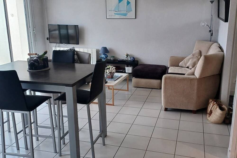 Foto 5 von 19: Der Strand als Horizont mit dieser T3 Ferienwohnung mit Sonnenterrasse