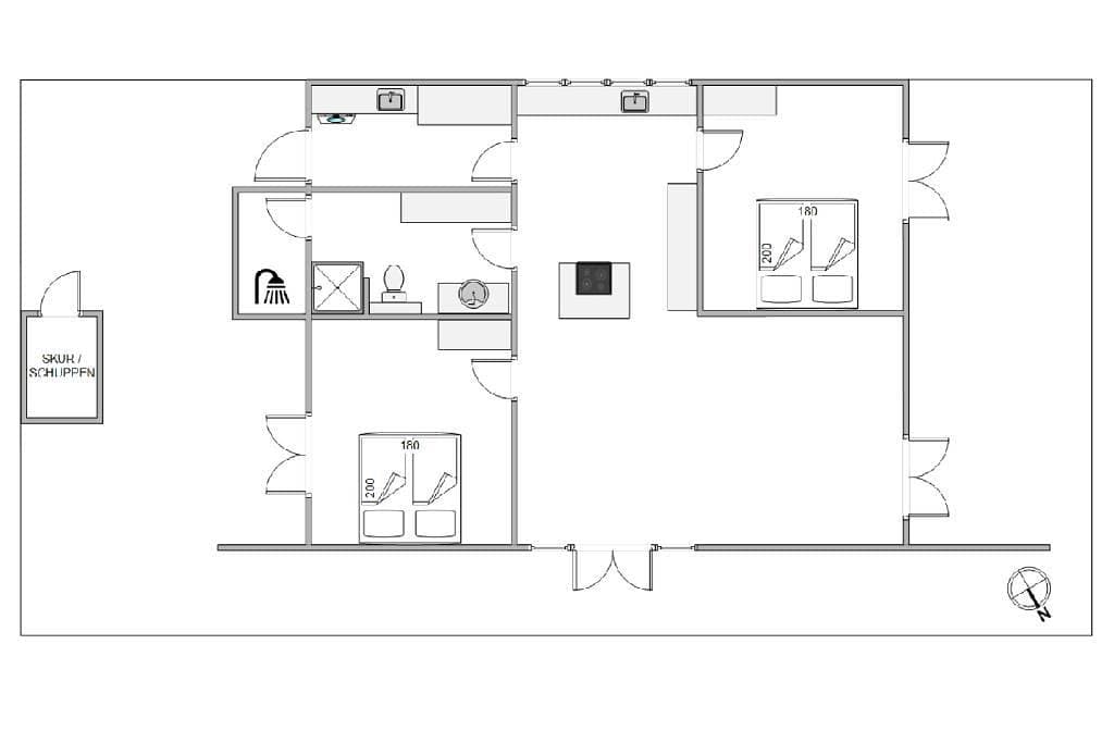 Foto 6 von 29: Modernes Ferienhaus mit Außendusche für 4 Personen