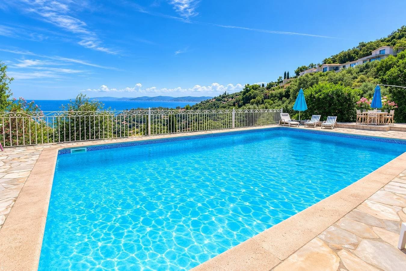 Foto 2 von 18: Villa Bellevue mit Panoramablick · Südlage · Blick auf Saint-Tropez