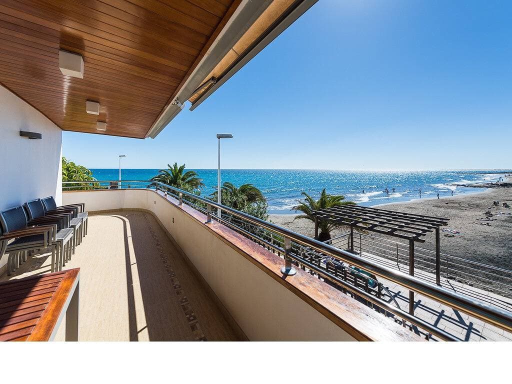Foto 2 von 40: Ferienhaus Chalet en la playa San Agustin mit Meerblick, Balkon, Klimaanlage und WLAN