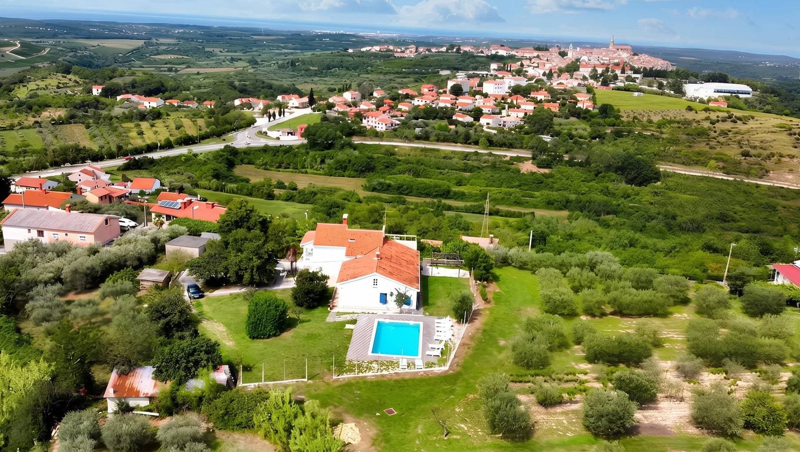 Foto 13 von 31: Familienvilla in Buje mit Pool und Meerblick