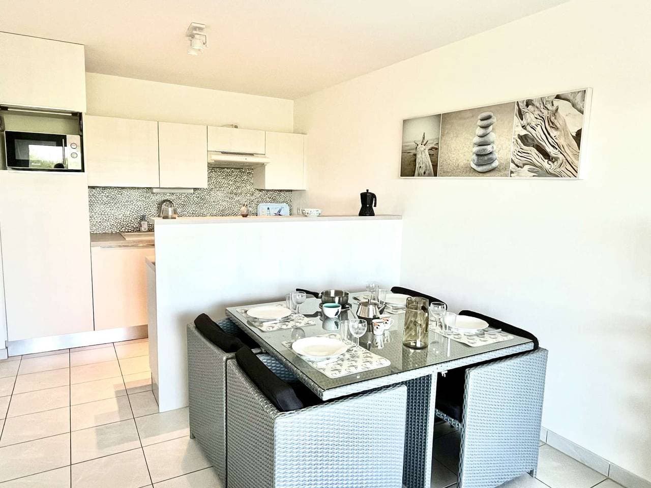 Foto 4 von 17: Modernes 2-Zimmer-Apartment mit Meerblick und Parkplatz in Étel