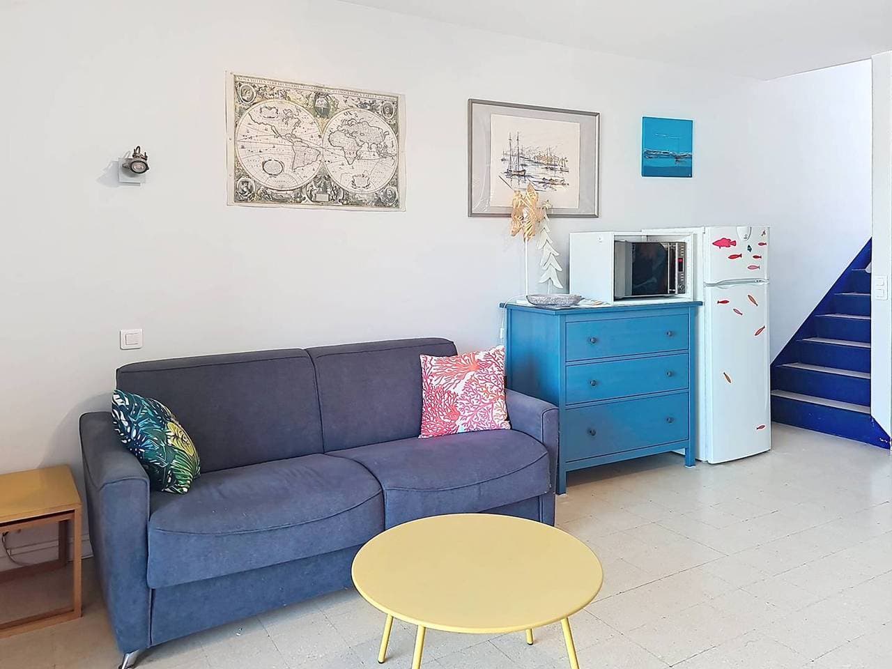 Foto 3 von 17: Renoviertes T2 Duplex 20m vom Strand mit Meerblick, Parkplatz und WIFI