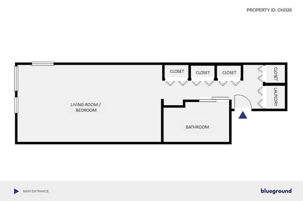 Foto 12 von 18: Trendiges Lincoln Park Studio mit Waschmaschine/Trockner, Terrasse, zu Fuß zur U-Bahn, von Blueground