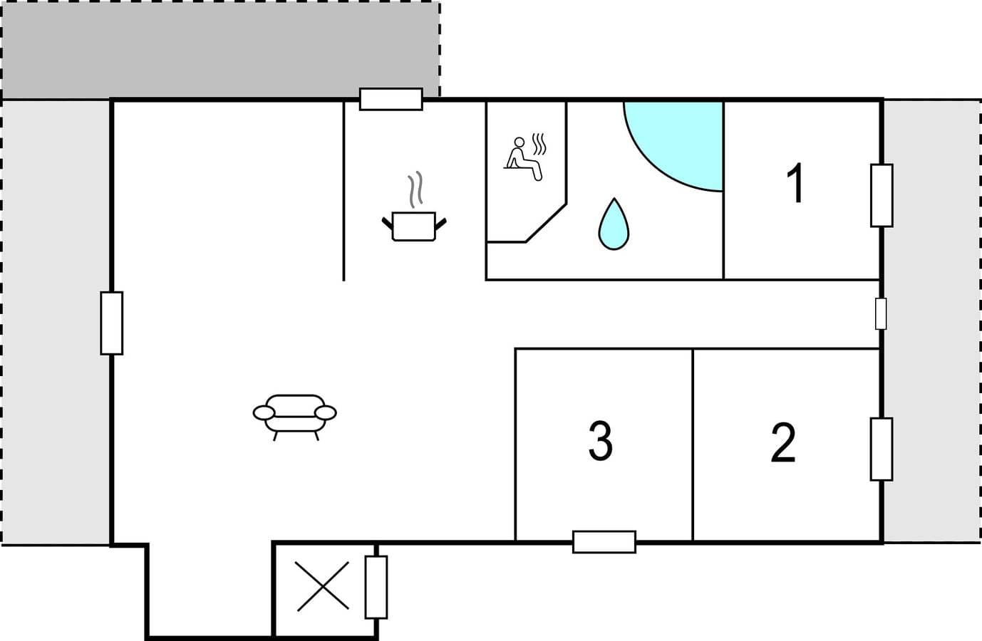 Foto 12 von 12: Ferienhaus für 6 Personen mit Sauna
