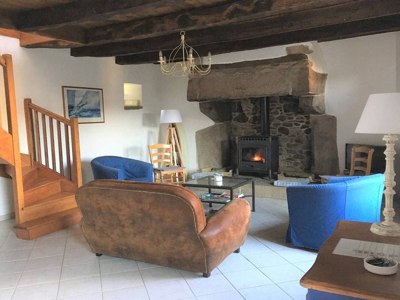 Foto 2 von 15: Renoviertes Bretonenhaus mit WIFI in Trébeurden, 3 Schlafzimmer für 6 Pers. Privatparkplatz