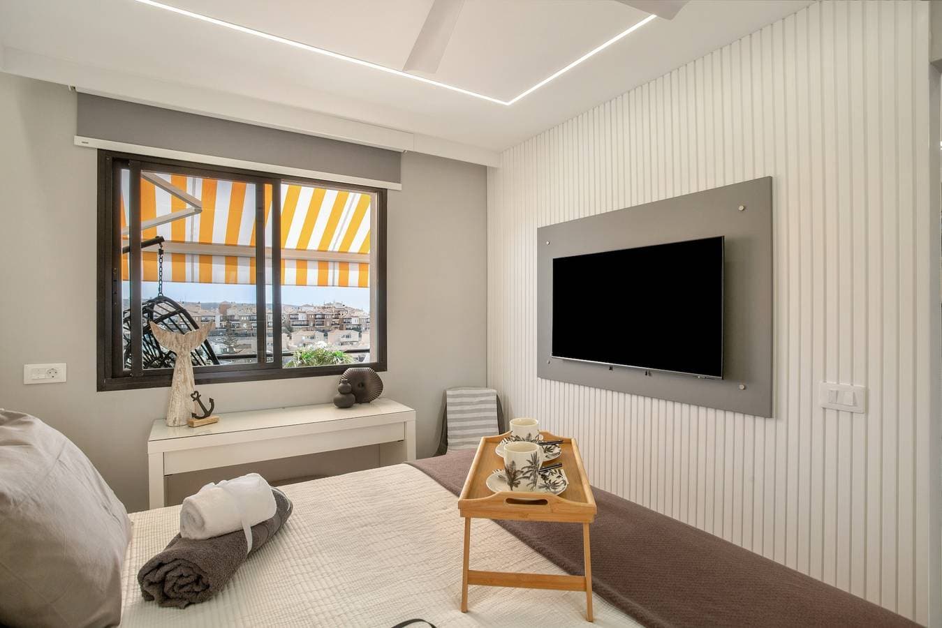 Foto 13 von 29: Ferienwohnung 'Estrella Del Mar Vista Al Puerto' mit Meerblick, Wi-Fi und Klimaanlage