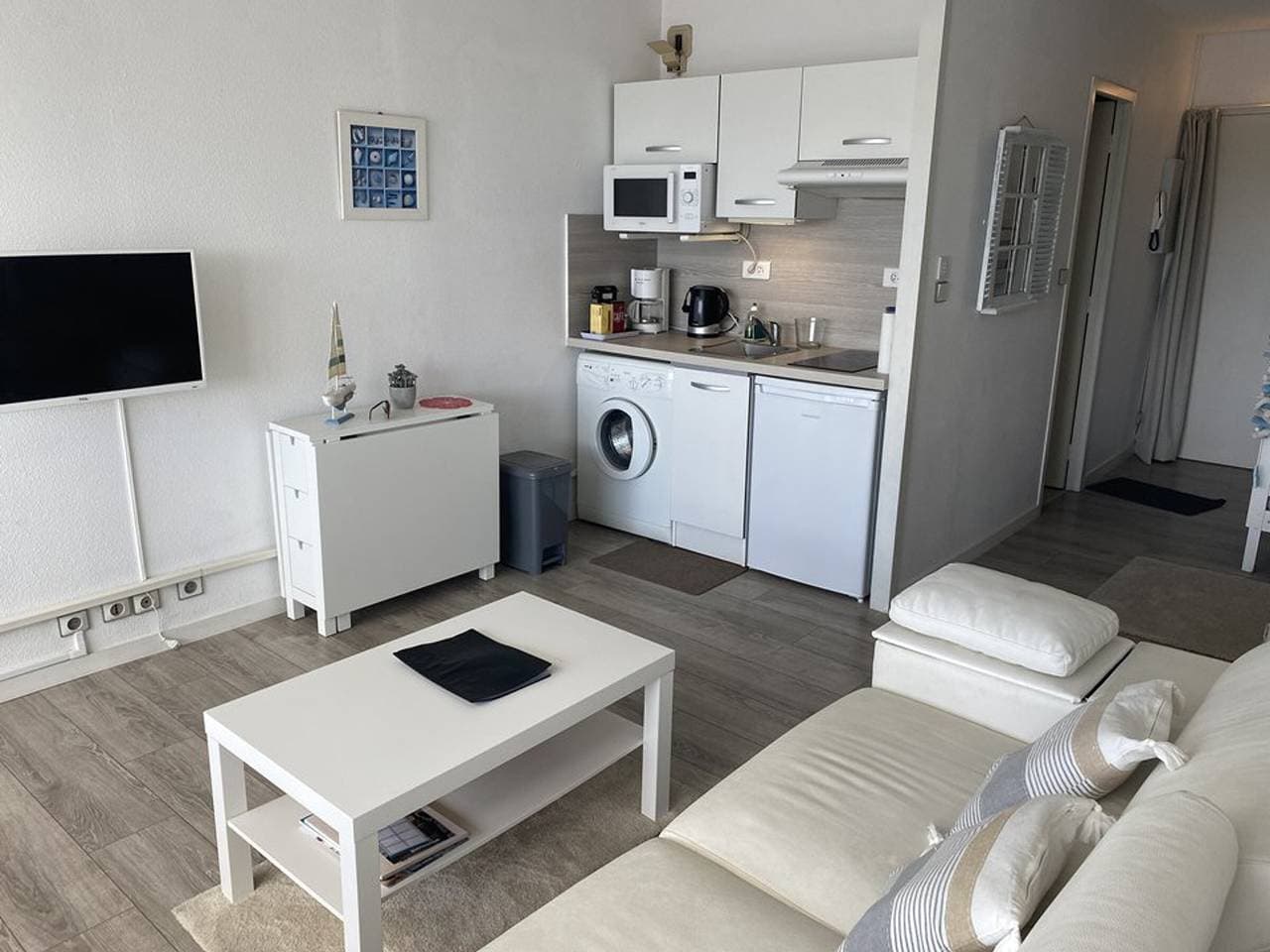 Foto 4 von 11: Gemütliches Studio-Kabine, Klimaanlage, Hafenblick in Capbreton