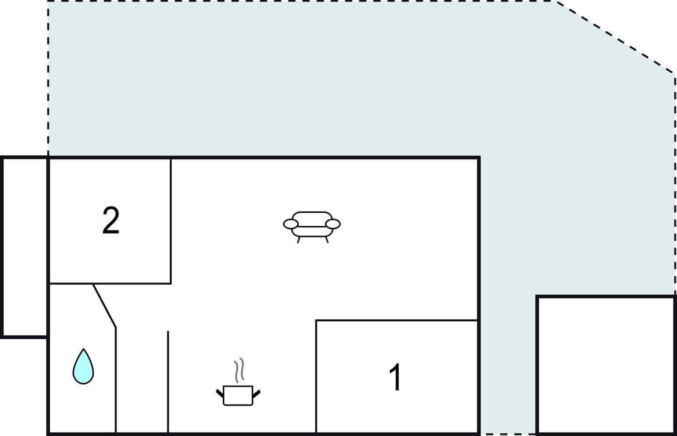 Foto 12 von 12: Ferienhaus für 4 Personen mit Terrasse