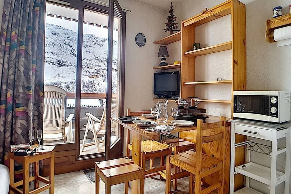 Funktionelles Studio in Menuires, nahe Pisten, Balkon 1