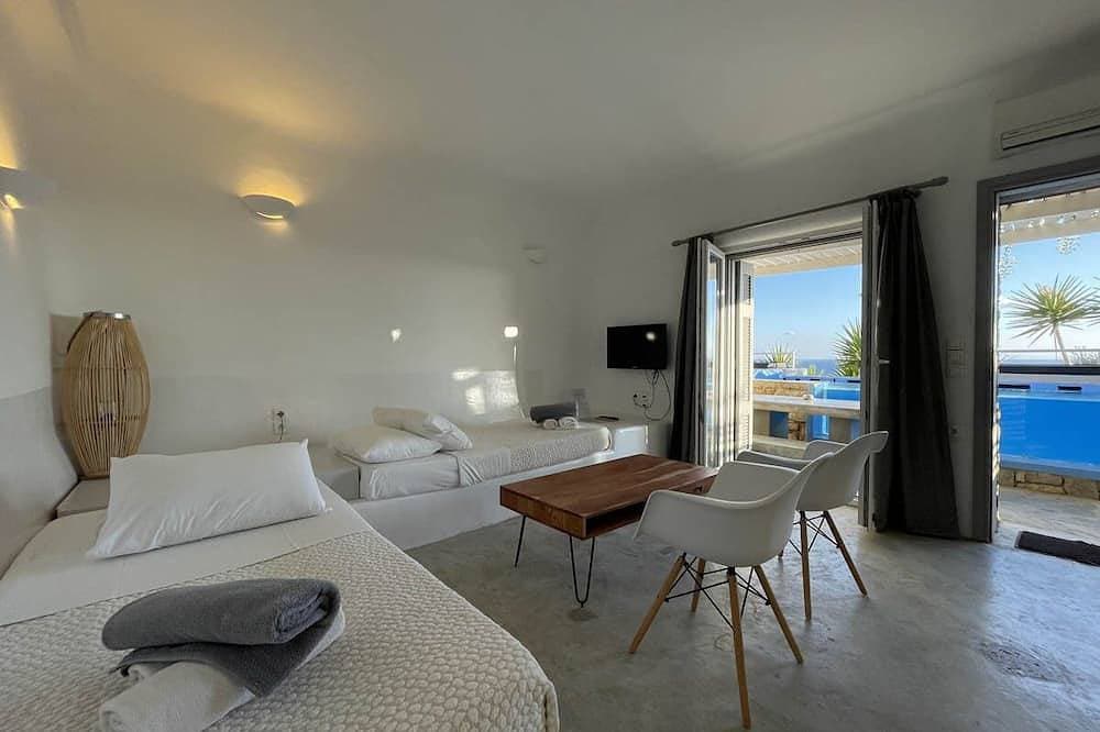 Foto 3 von 30: Neue Superior-Wohnung mit einem Schlafzimmer. Wohnzimmer / Küche / Esszimmer