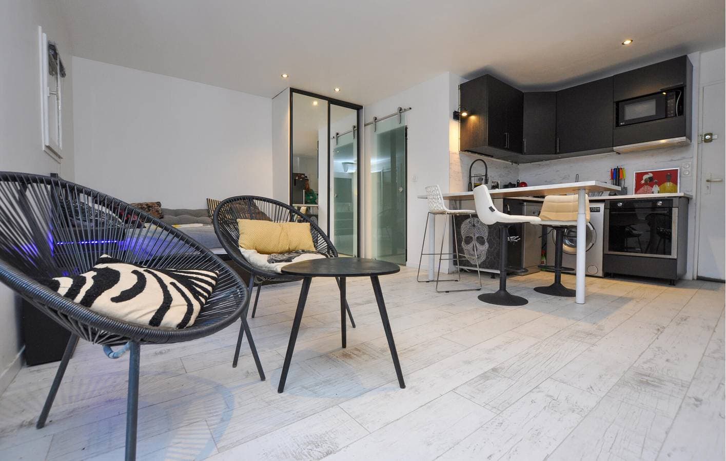 Foto 5 von 21: Gemütliche Wohnung am Strand mit AC und Terrasse 300m vom Plage du Centre Ville