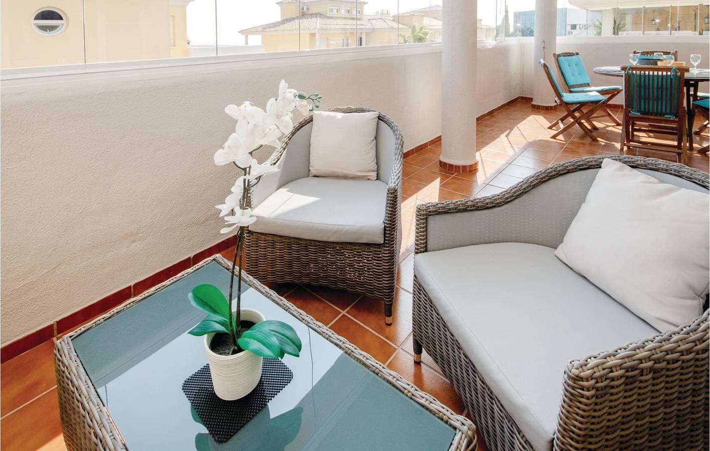 Foto 7 von 26: Rückzugsort am Meer: 78qm, Parkplatz, Pool, Terrasse & WiFi