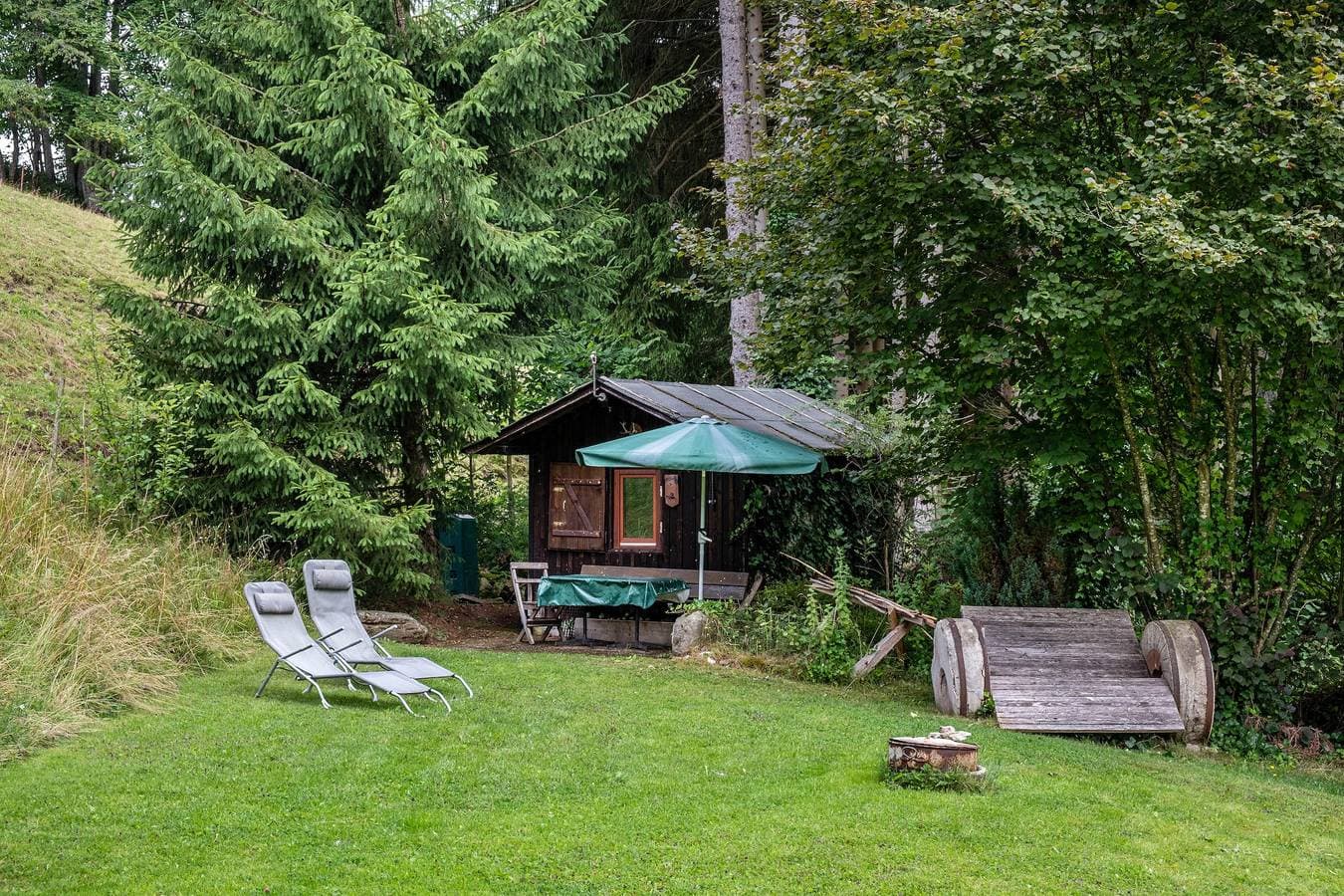 Foto 5 von 36: Ferienhaus 'Mühle-am-Wolfsgrund' mit Bergblick, Privater Terrasse und Privatem Garten
