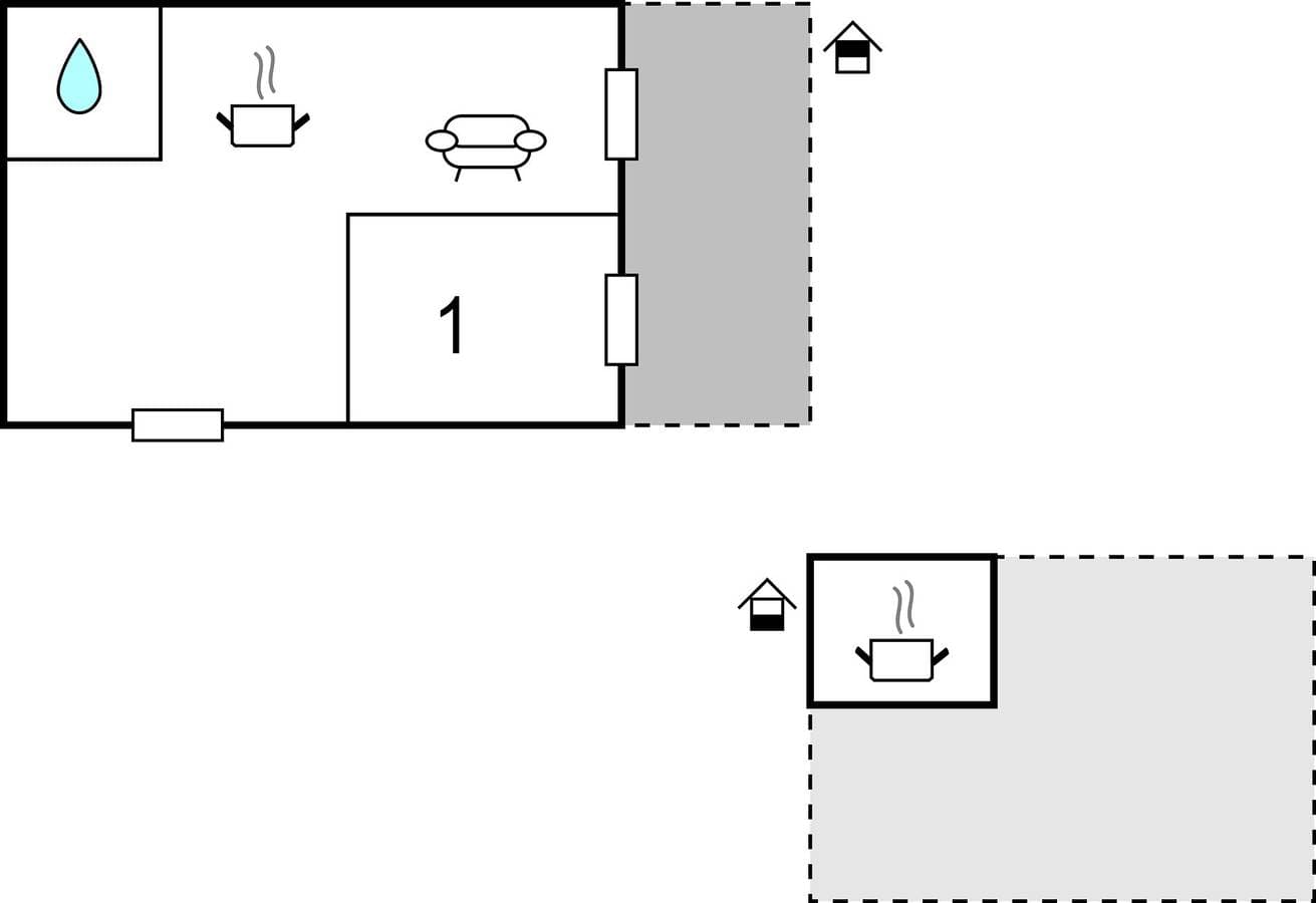 Foto 13 von 13: Gemütliche 1-Zimmer-Wohnung mit Terrasse, 400 m zum Strand und kostenlosen Parkplätzen