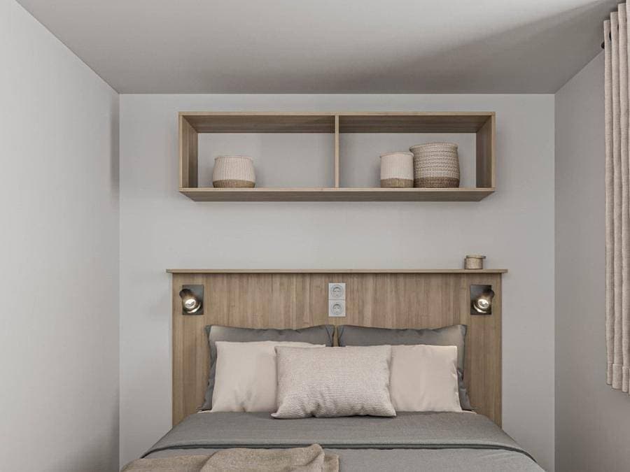 Foto 5 von 28: Camping Chateau de Bouafles - Mobilheim 4 personen - Premium Bord de Seine - 194 - 2 Schlafzimmer