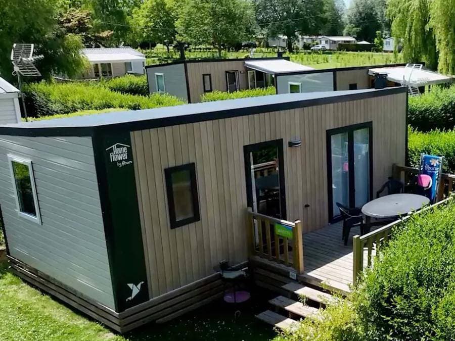 Foto 9 von 19: Flower Camping L'Ile Des Trois Rois - Einzigartig 2 personen - Cabadienne 7 m² + Kitchenette