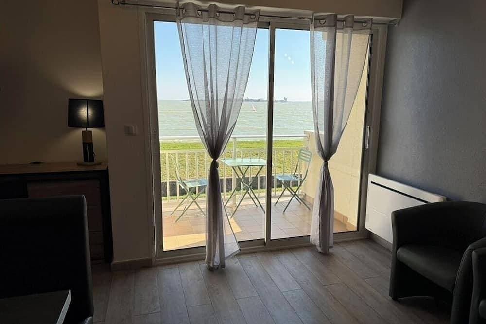 Foto 6 von 11: Möbliert *** in Saint-Vaast-la-Hougue Blick auf das Meer und die Insel Tatihou