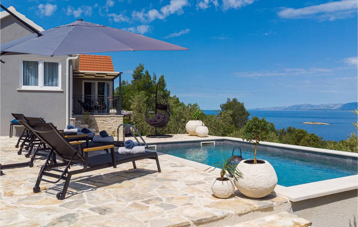 Foto 5 von 39: Gemütliche Ferienwohnung mit Pool und Terrasse, 900 m von der Küste entfernt