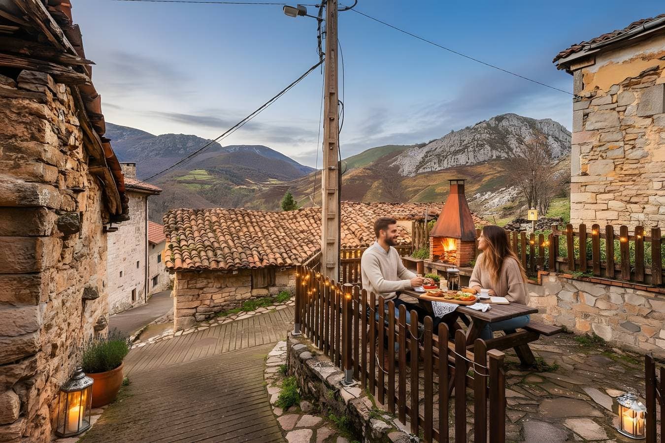 Foto 12 von 42: Ferienhaus 'La Congosta Mágica Aldea De Montaña' mit Bergblick, Gemeinschaftsterrasse & WLAN