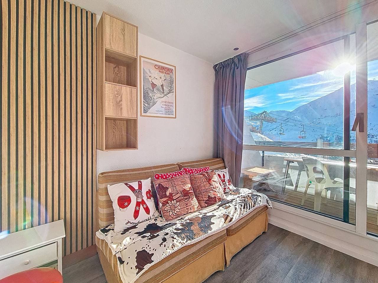 Foto 7 von 18: Renoviertes helles Studio, Ski-in/Ski-out, Balkon, 3 Personen