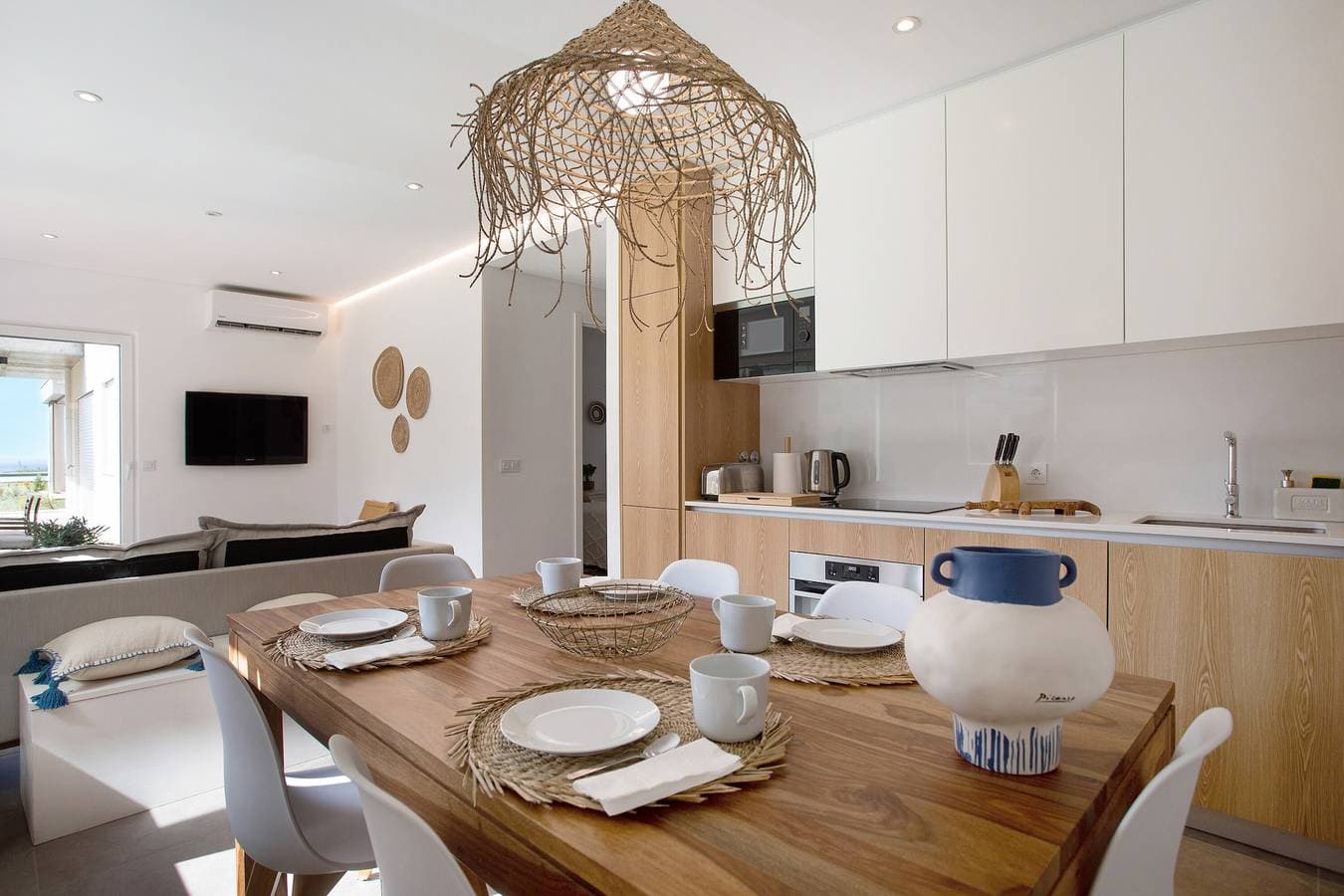Foto 12 von 38: Ferienwohnung "Luxury Boho Style Nazaré" mit Meerblick, Gemeinschaftspool und WLAN