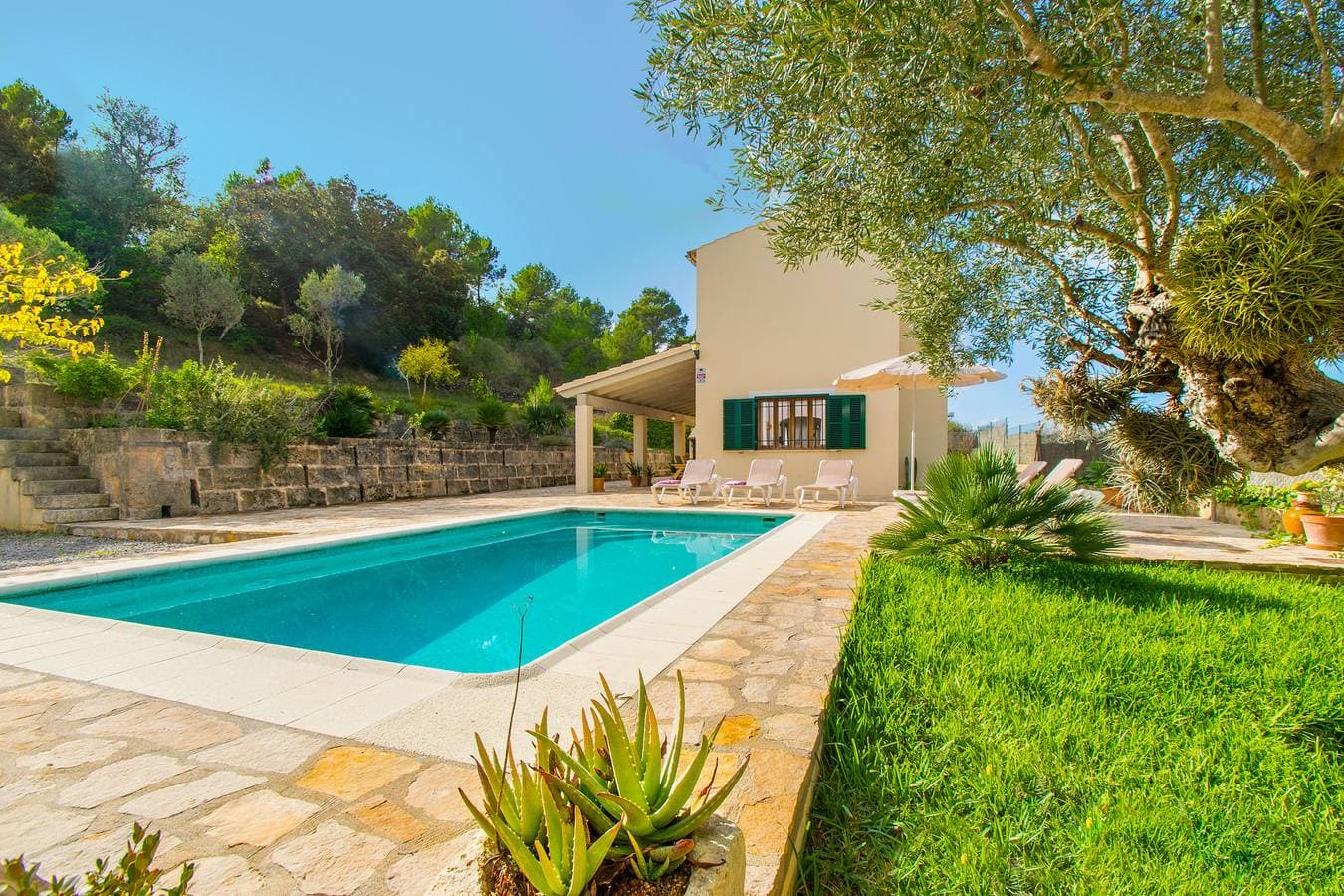 Foto 2 von 24: Son Vado typisch mallorquinische Finca für 4 Personen in Santa Margarita mit Pool