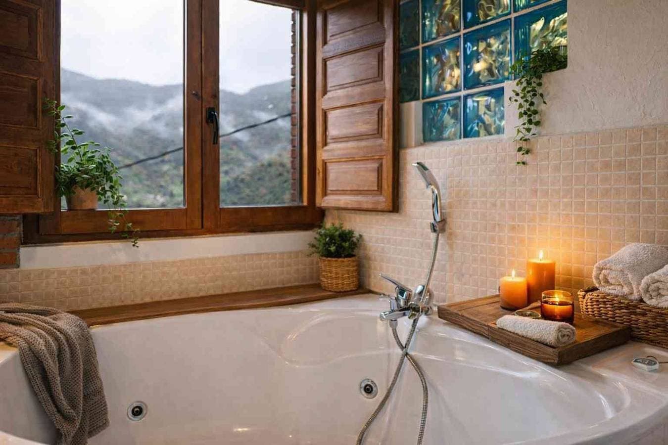 Foto 9 von 42: Casa Rural 'El Carbayu' mit Whirlpool, Bergblick, Terrasse und WLAN