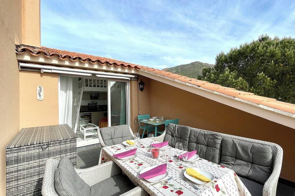 Foto 8 von 28: St Clair Du Lavandou Herrliche Terrasse mit Meerblick, 300 m feiner Sandstrand