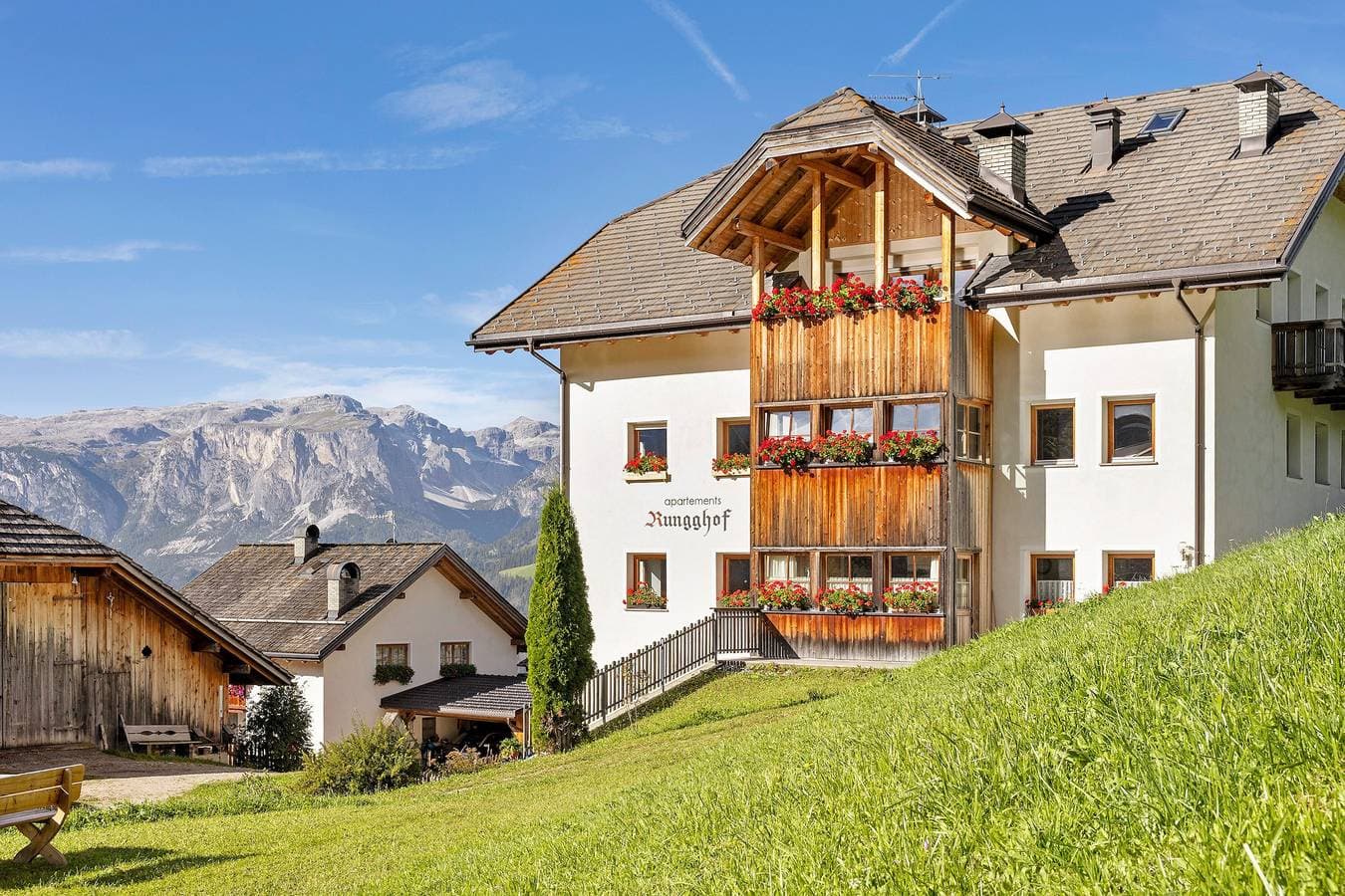 Foto 2 von 23: Apartment 'Rungghof 1' mit Bergblick, Gemeinschaftsterrasse und WLAN