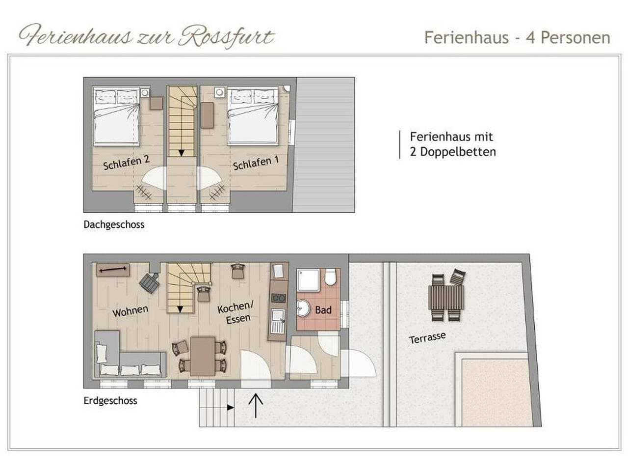 Foto 5 von 18: Ferienhaus zur Rossfurt Tangermünde - Ferienhaus, 75 qm, 2 Schlafzimmer, Terrasse, max. 4 Personen