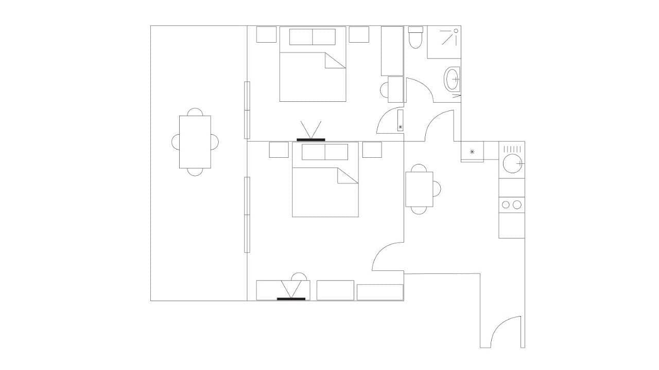 Foto 7 von 16: Two-Bedroom Apartment with Terrace and Sea View