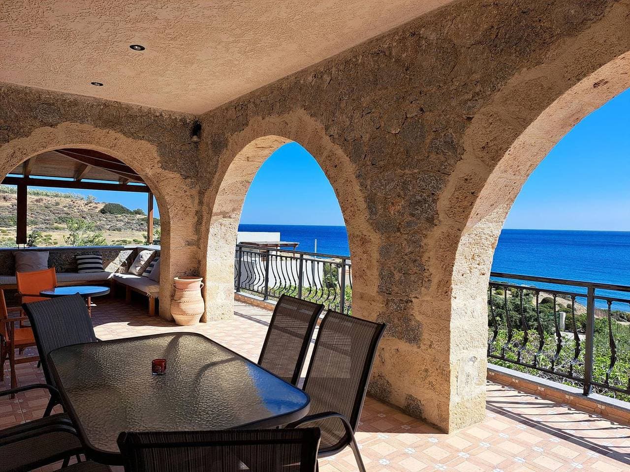 Foto 6 von 26: Direkt am Meer, traumhafter Meerblick - Ferienhaus Keratokampos, Kreta