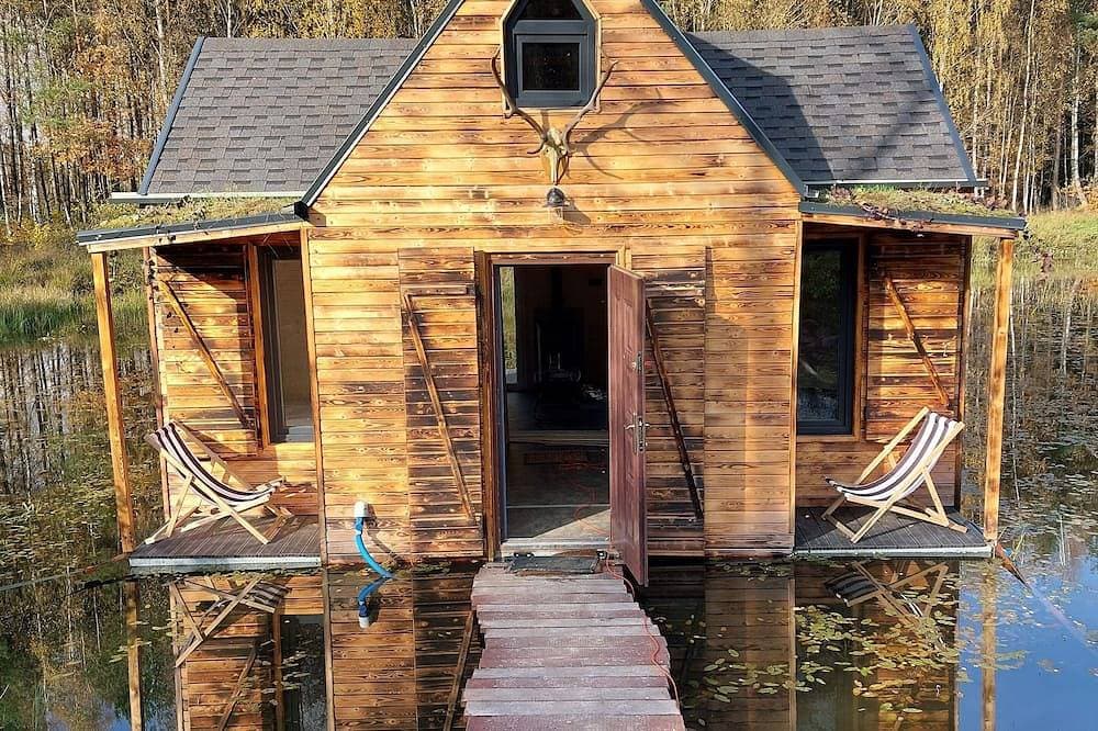 Foto 12 von 21: Heather hut, cottage on a pond + 2 hectars of area