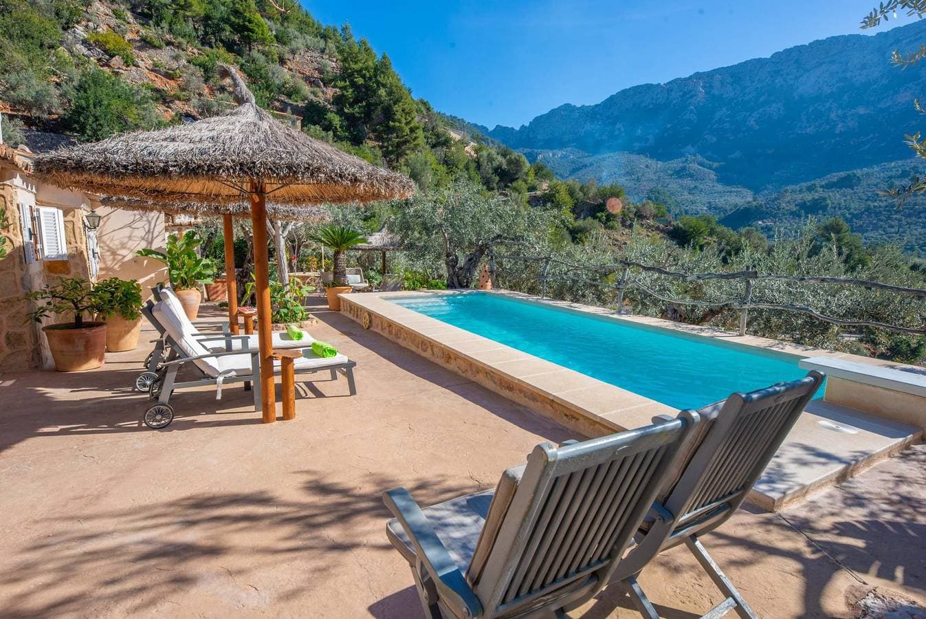 Foto 3 von 47: Ses Begudes - Ferienhaus mit privaten Pool in Fornalutx. WiFi gratis.