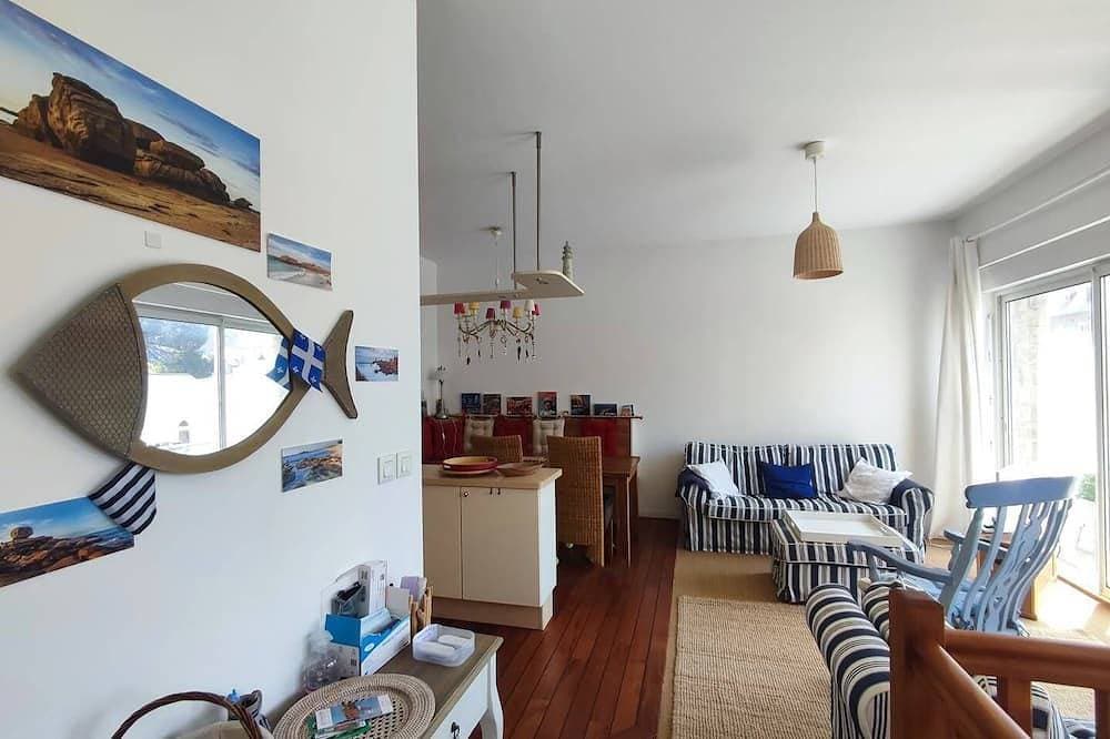 Foto 10 von 15: Beautiful sea view duplex in a residence facing the Coz beach in Tregastel