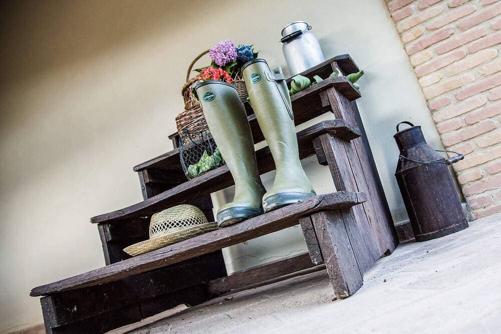 Foto 10 von 13: Vocabolo Monache La Maggiore<br>Großes Loft, Zimmer im Zwischengeschoss, super gemütlich