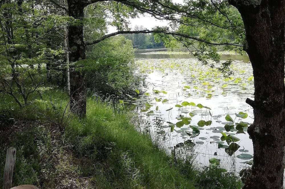 Foto 7 von 29: Chalet am Rande eines Teiches in einem Ort, wo die Natur erhalten ist. Angeln, Kanus