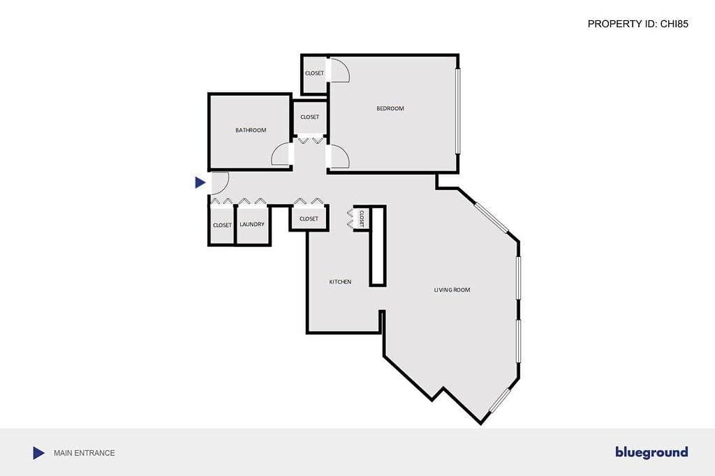Foto 6 von 35: Modernes River North 1-Zimmer mit Fitnessstudio + Waschmaschine/Trockner nahe Mag Mile von Blueground