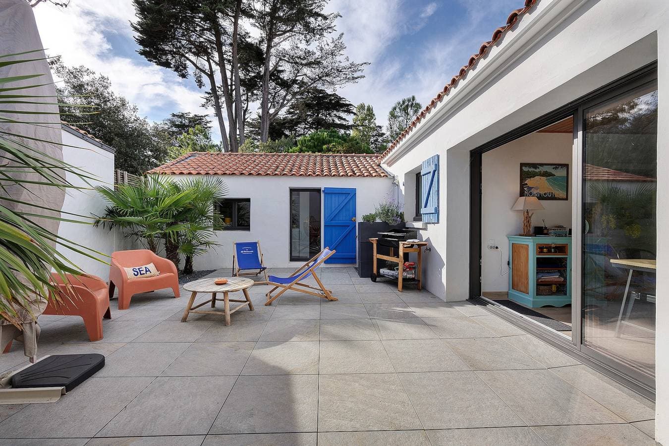 Foto 5 von 32: Ferienhaus 'Maison familiale' mit direktem Strandzugang, Terrasse, Garten und WLAN