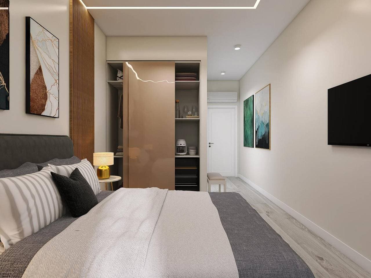 Foto 6 von 9: Apartment „Camera Matrimoniale Deluxe“ mit Meerblick, WLAN und Klimaanlage