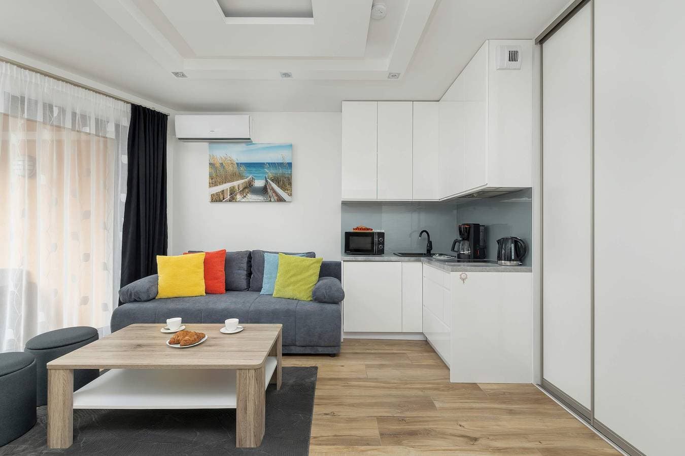 Foto 13 von 20: Apartment with Sea View | 200 m to the Beach, Balcony