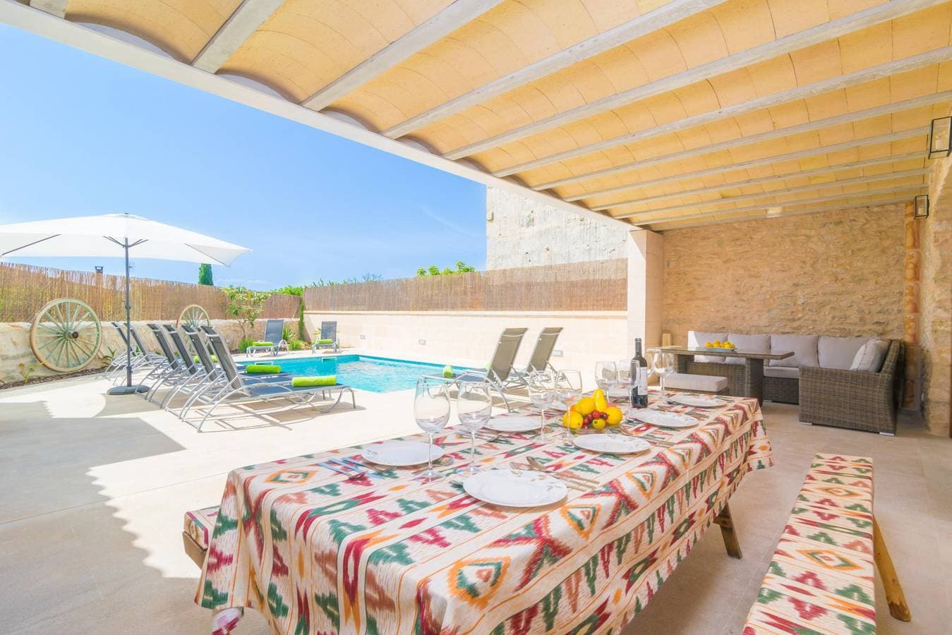 Foto 3 von 45: Can Tianet - Ferienhaus mit privaten Pool in Randa (Algaida). WiFi gratis