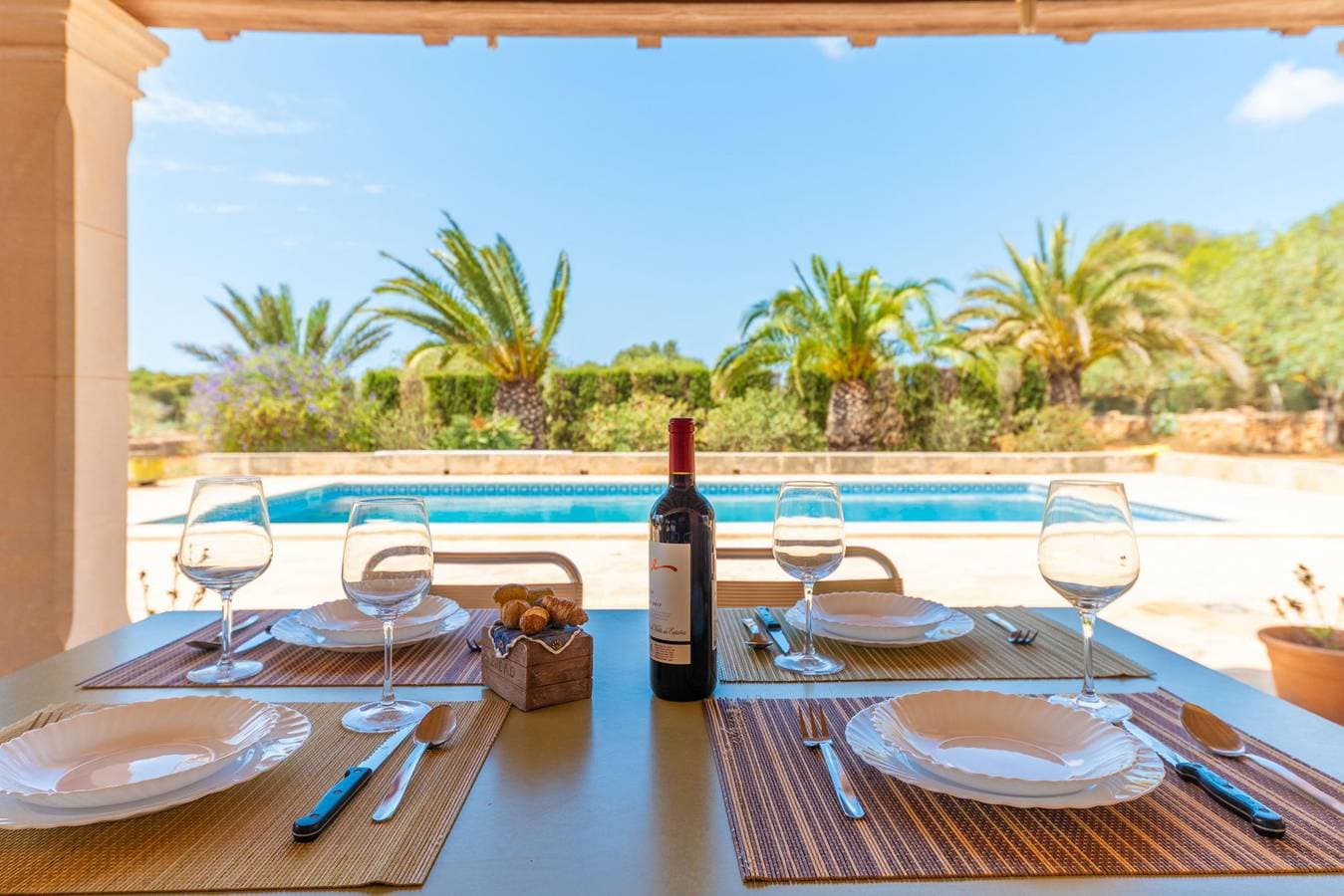 Foto 5 von 28: Els Garrovers - Villa mit privatem Pool und kostenlosem Wifi in Ses Salines