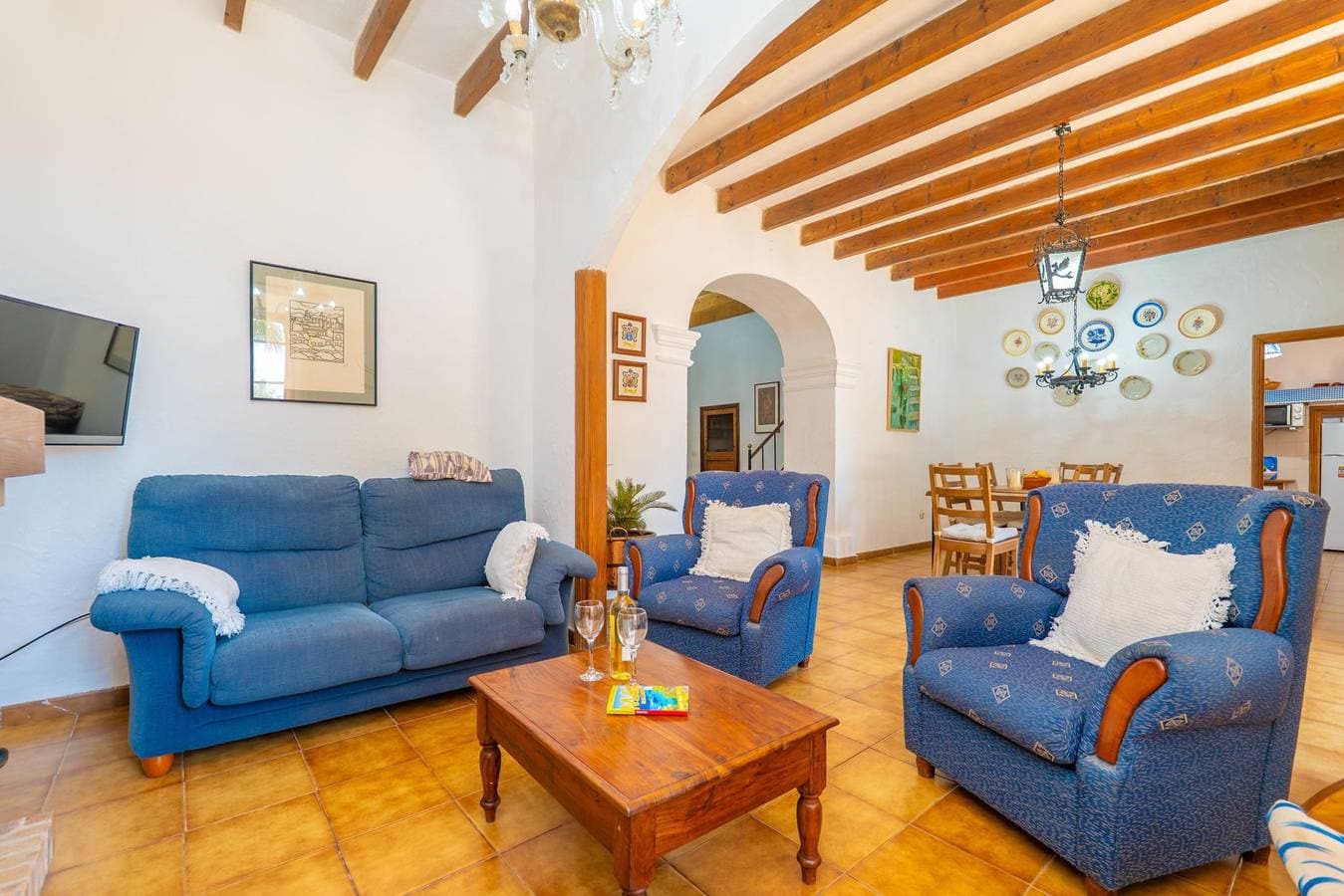 Foto 13 von 46: Son Obra Nou - Ferienhaus mit privaten Pool in Porreras. WiFi gratis