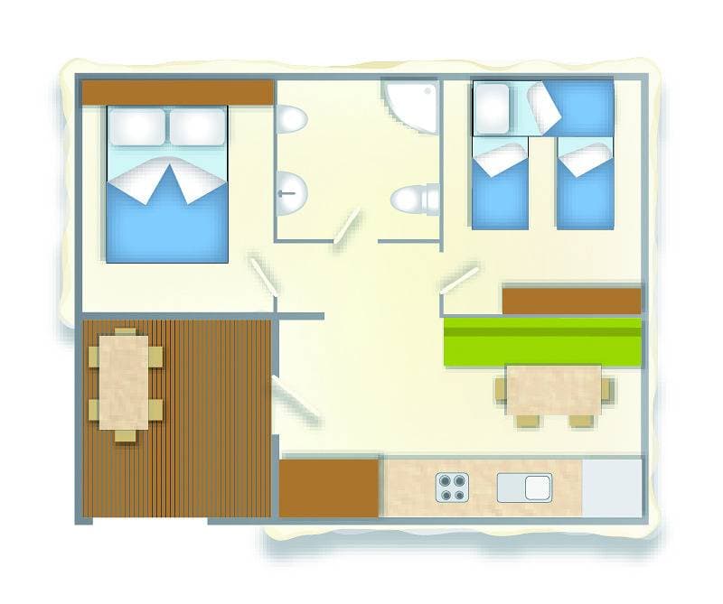 Foto 2 von 35: Camping Village Capo d'Orso Baia Lux für 5 Personen